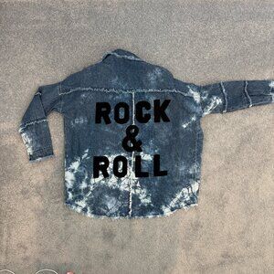 Elan Denim Jean Tie-Dye Rock & Roll Shacket